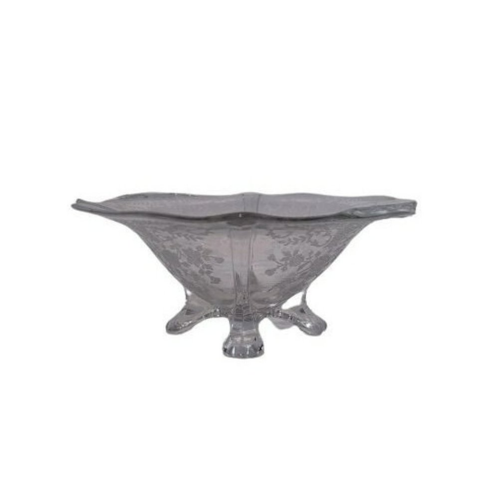 Vintage Cambridge crystal PORTIA etched Relish or Candy Bowl